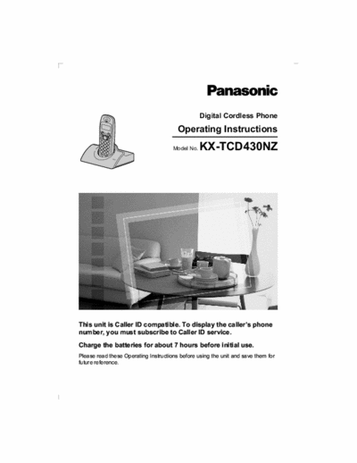 Panasonic KX-TCD430 English user guide Panasonic KX-TCD430 DECT, cordless phone
